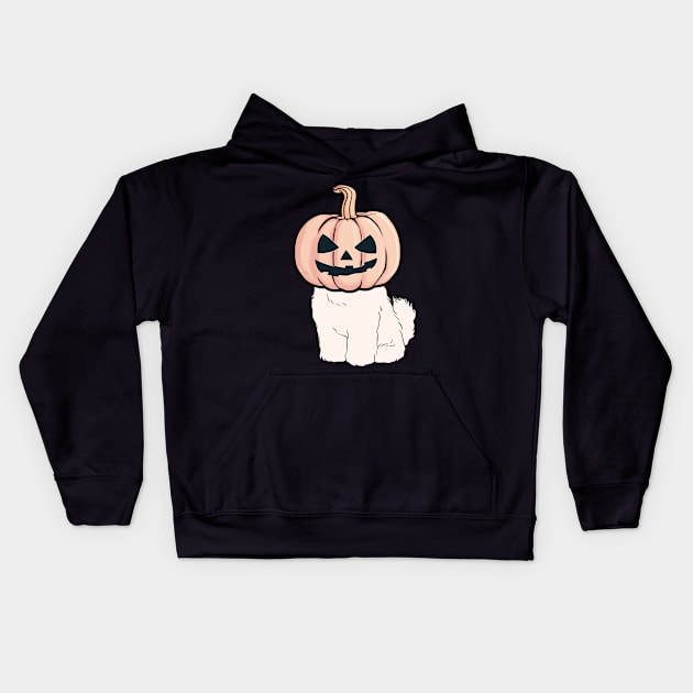 labrador retriever is a Jack-o-Lantern Kids Hoodie by Aldrvnd